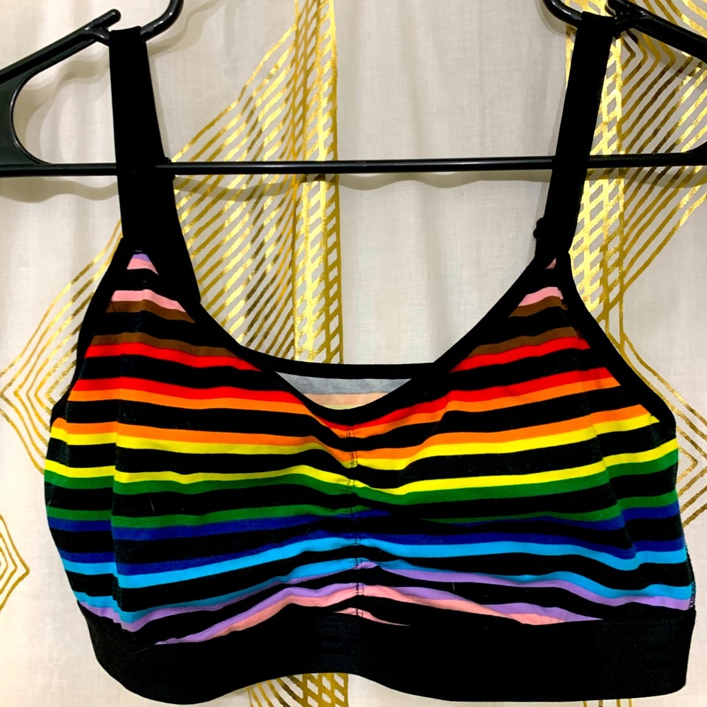 TomboyX Bra Cami Bralette Size XS Pride Rainbow